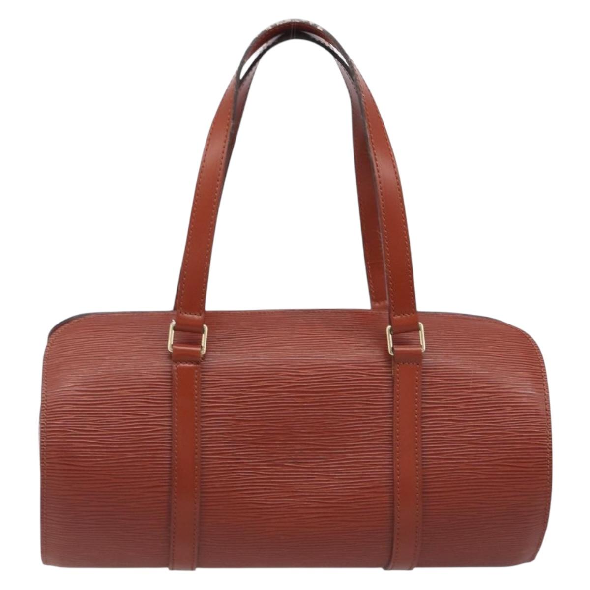 LOUIS VUITTON Epi Soufflot Hand Bag Brown M52223 LV Auth BA16020