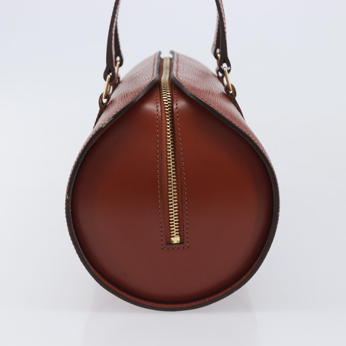 LOUIS VUITTON Epi Soufflot Hand Bag Brown M52223 LV Auth BA16020