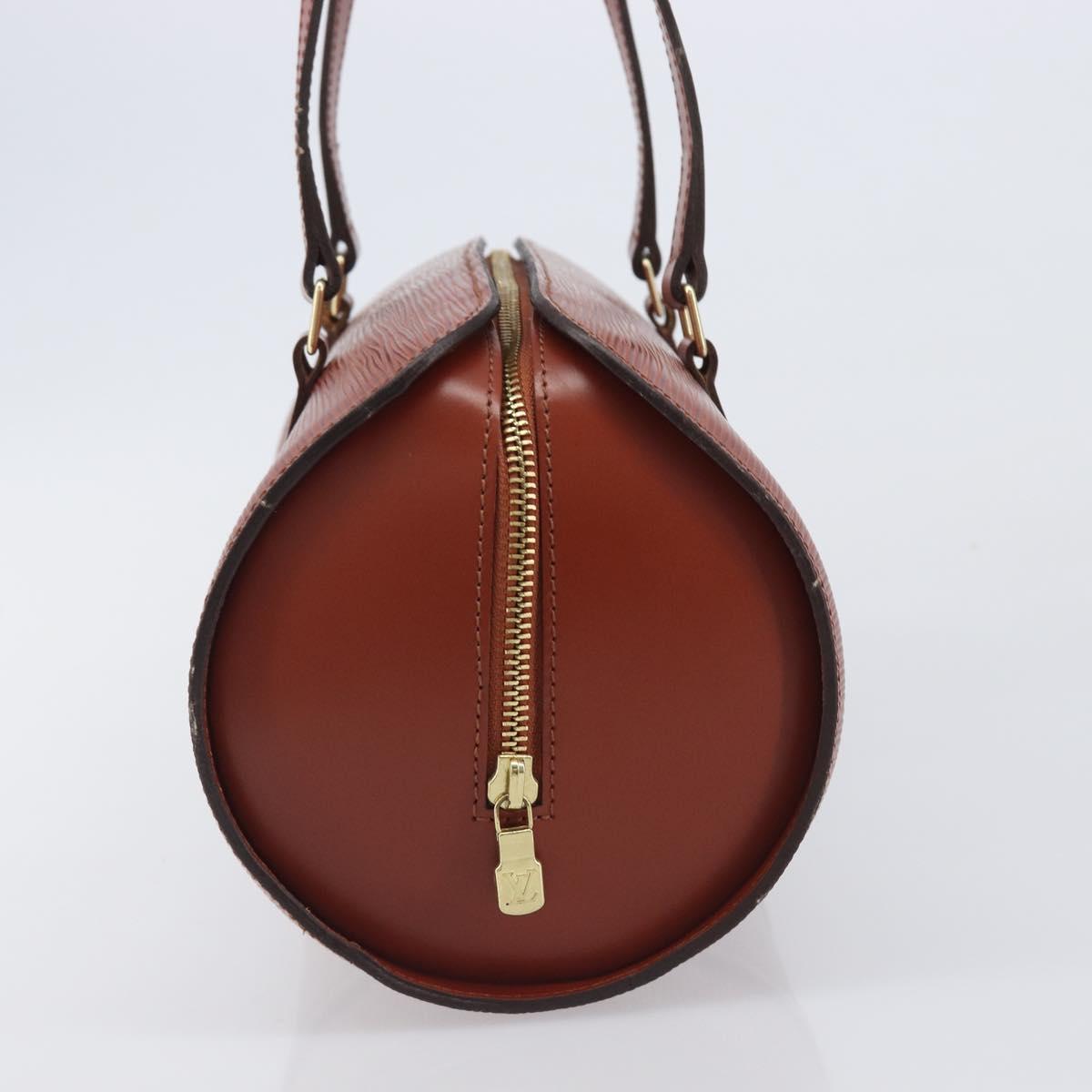 LOUIS VUITTON Epi Soufflot Hand Bag Brown M52223 LV Auth BA16020