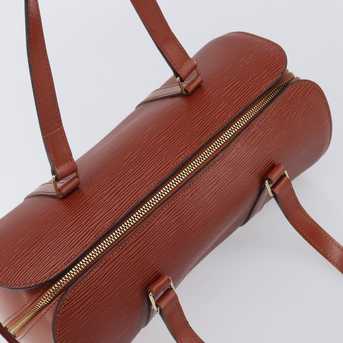 LOUIS VUITTON Epi Soufflot Hand Bag Brown M52223 LV Auth BA16020