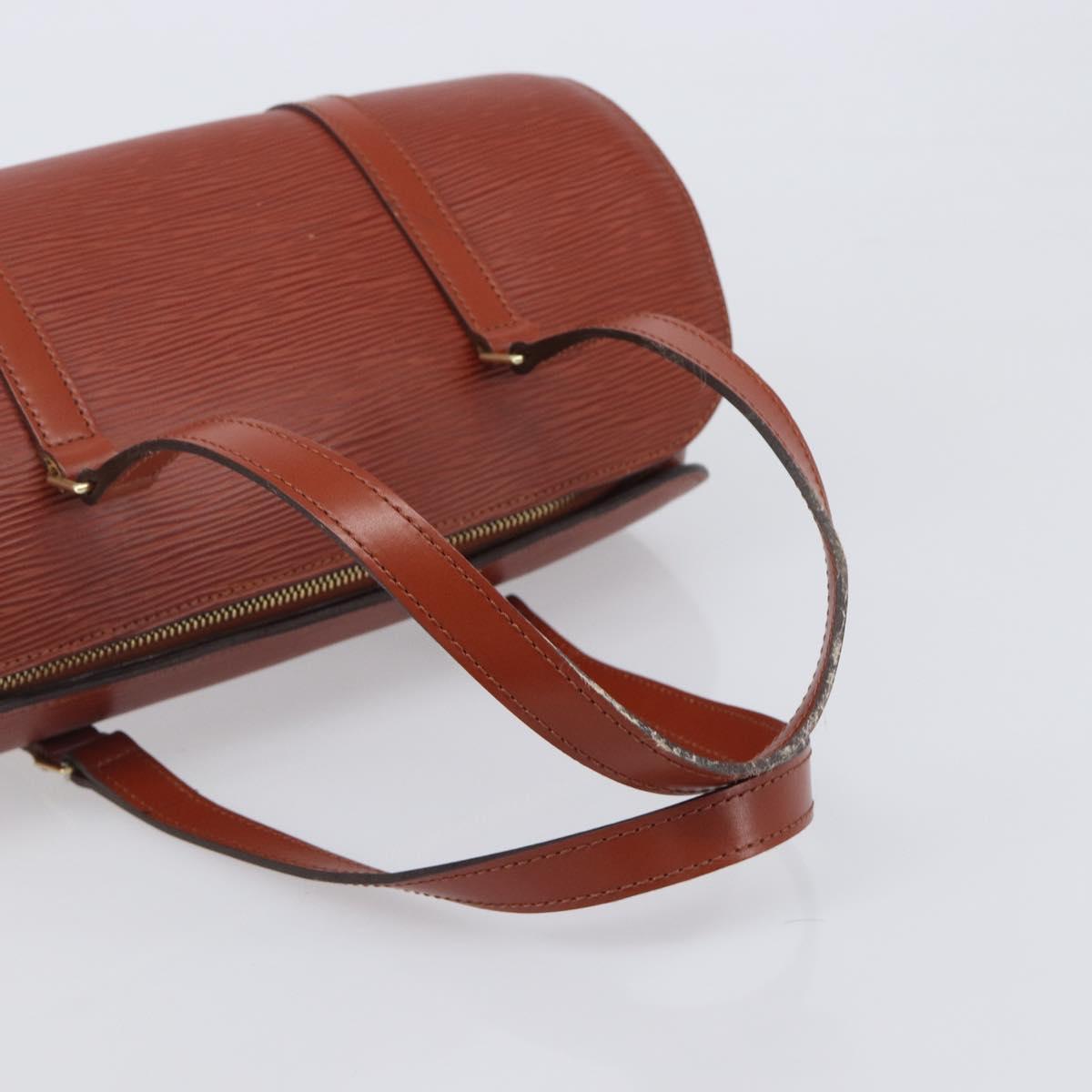 LOUIS VUITTON Epi Soufflot Hand Bag Brown M52223 LV Auth BA16020