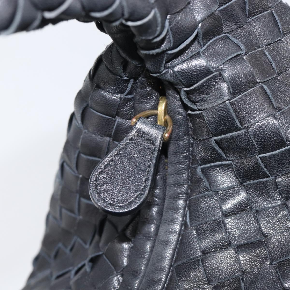 Bottega Veneta INTRECCIATO Hobo Bag Leather outlet Black 115654 Auth BA16024SAV