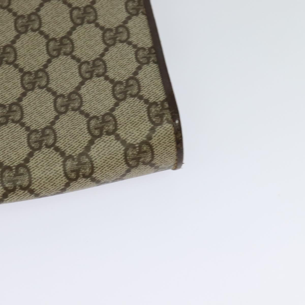 GUCCI GG Supreme Shoulder Bag PVC Beige Gold 904 02 050 Auth BA1603