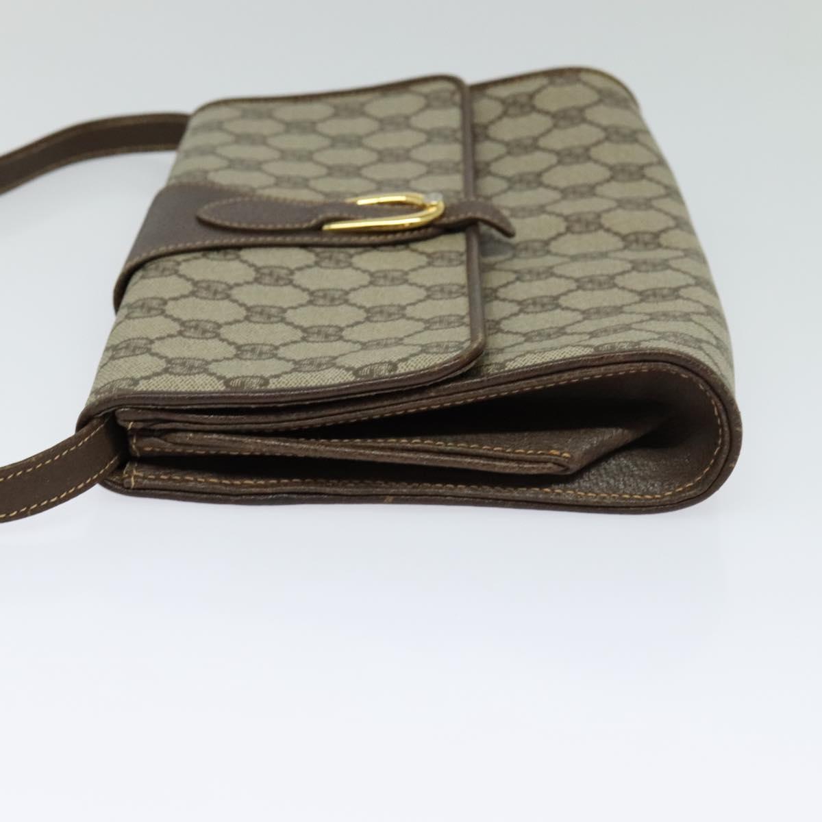 GUCCI GG Supreme Shoulder Bag PVC Beige Gold 904 02 050 Auth BA1603