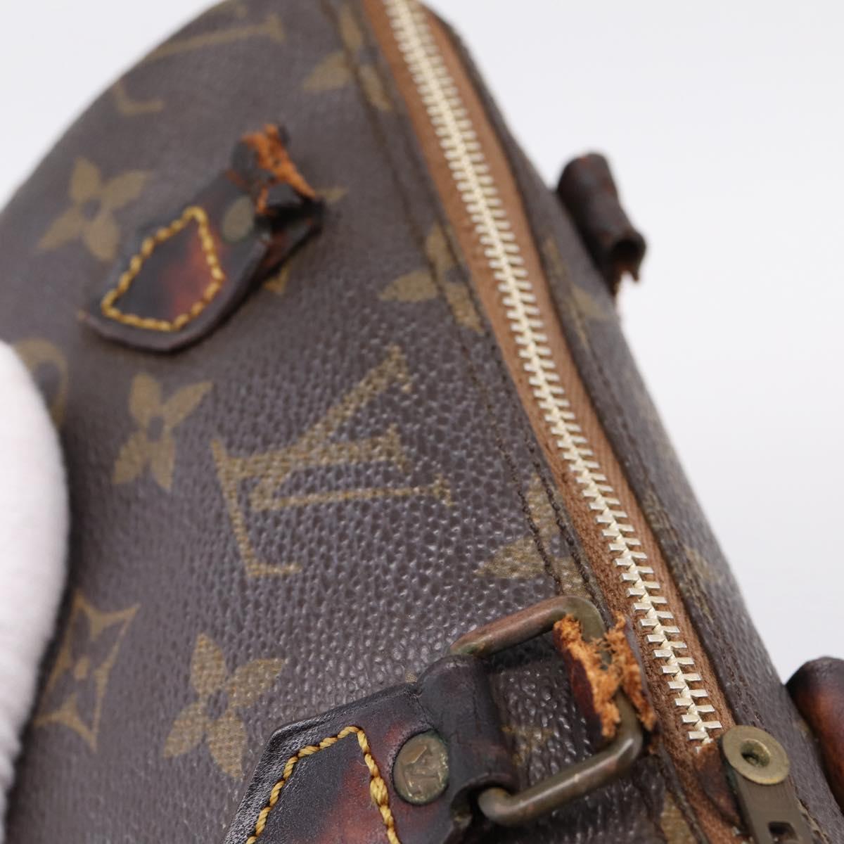 LOUIS VUITTON Monogram Mini Speedy Hand Bag M41534 LV Auth BA16039