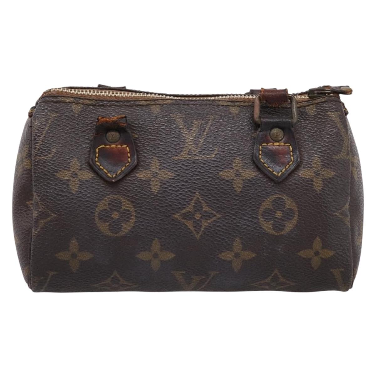 LOUIS VUITTON Monogram Mini Speedy Hand Bag M41534 LV Auth BA16039