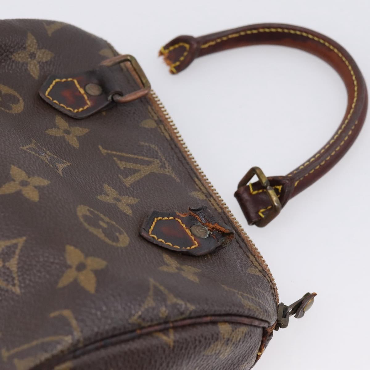 LOUIS VUITTON Monogram Mini Speedy Hand Bag M41534 LV Auth BA16039