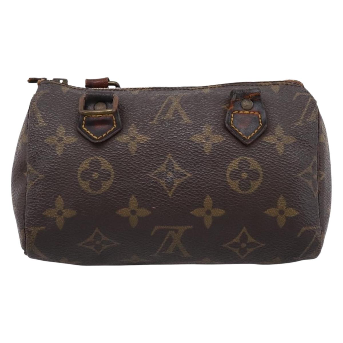 LOUIS VUITTON Monogram Mini Speedy Hand Bag M41534 LV Auth BA16039