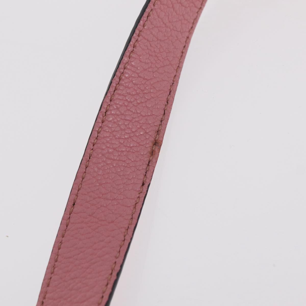 Miu Miu Hand Bag Leather 2way Pink Gold Auth BA16056A