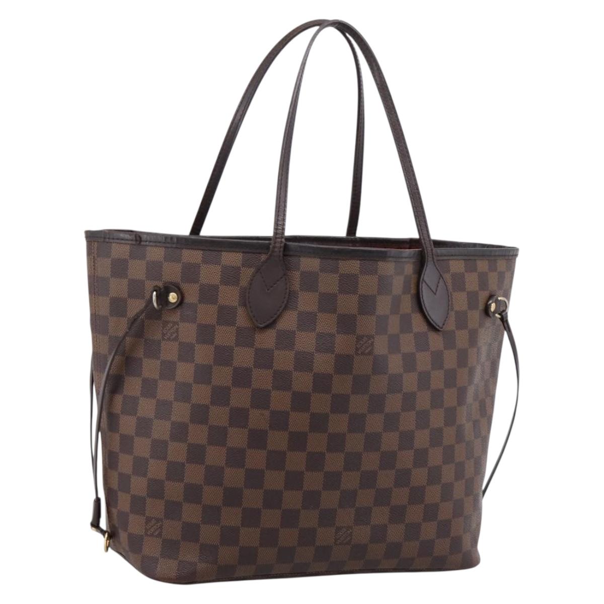LOUIS VUITTON Damier Ebene Neverfull MM Tote Bag N51105 LV Auth BA16074