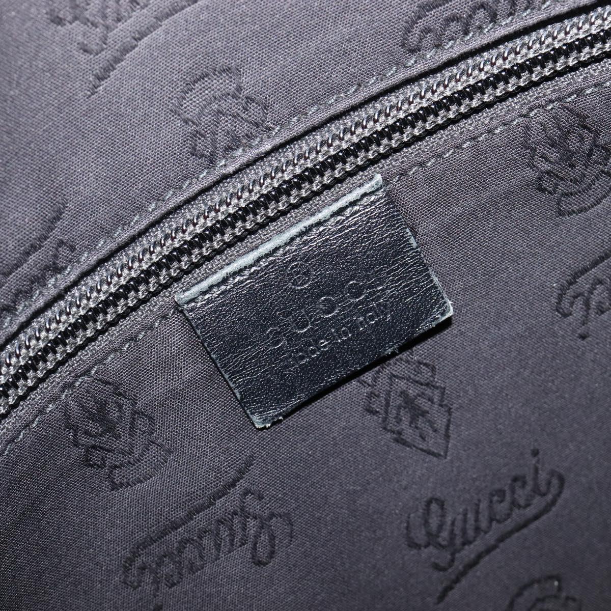 GUCCI GG Implementation Shoulder Bag Coated Canvas Black 201448 Auth BA16084