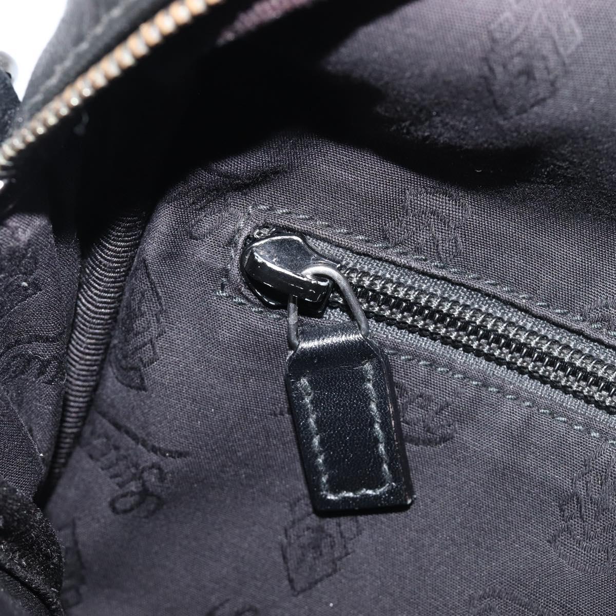 GUCCI GG Implementation Shoulder Bag Coated Canvas Black 201448 Auth BA16084
