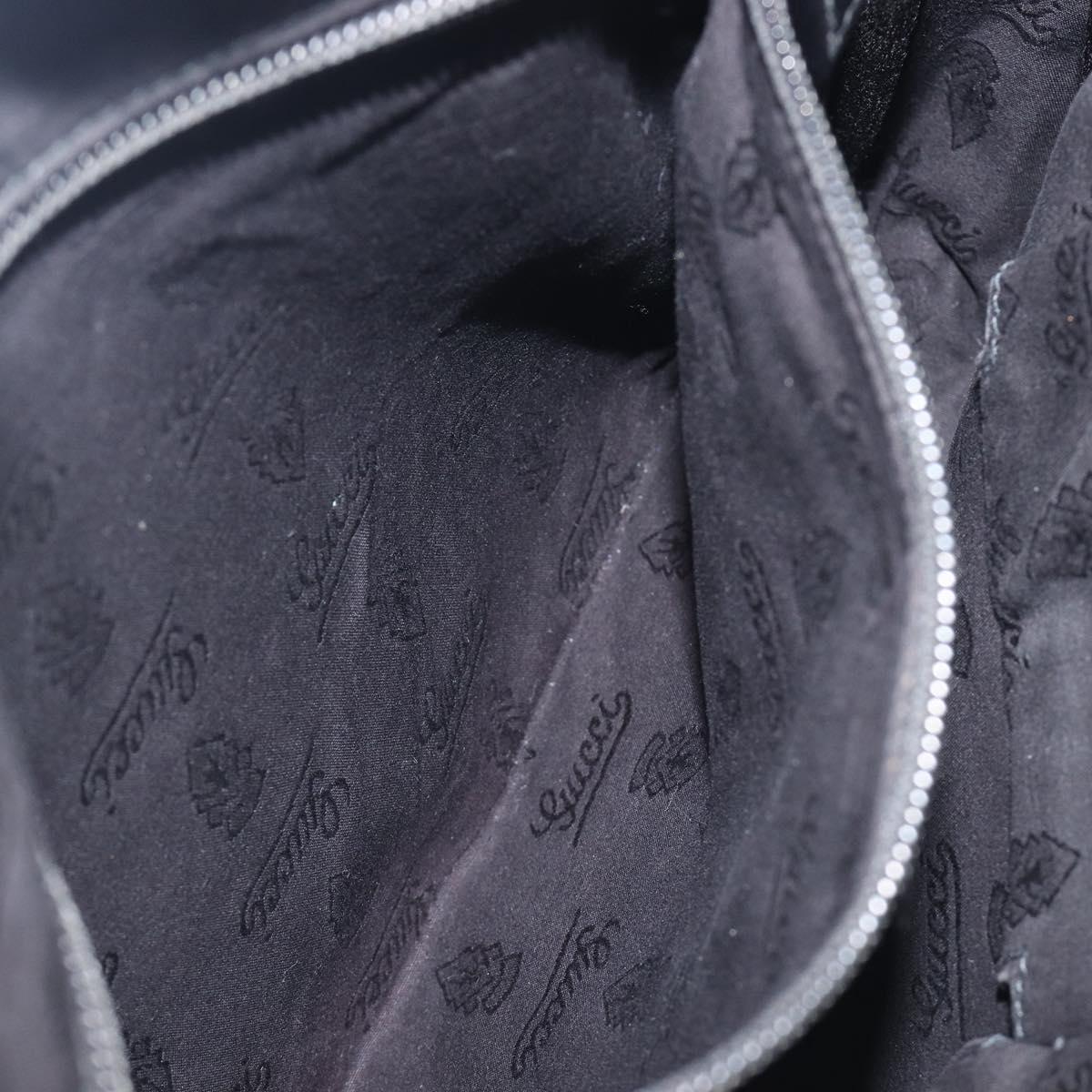 GUCCI GG Implementation Shoulder Bag Coated Canvas Black 201448 Auth BA16084