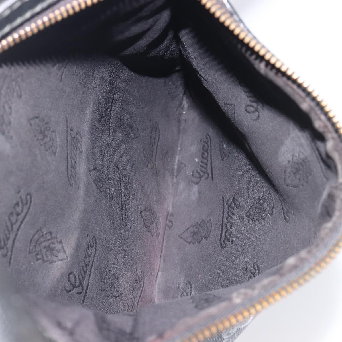 GUCCI GG Implementation Shoulder Bag Coated Canvas Black 201448 Auth BA16084