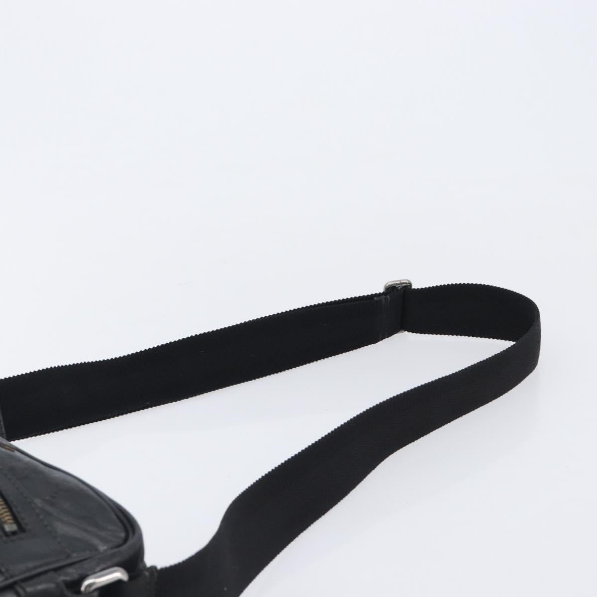 GUCCI GG Implementation Shoulder Bag Coated Canvas Black 201448 Auth BA16084