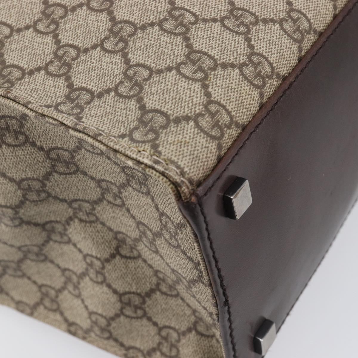 GUCCI GG Supreme Tote Bag PVC Beige 91250 Auth BA16093