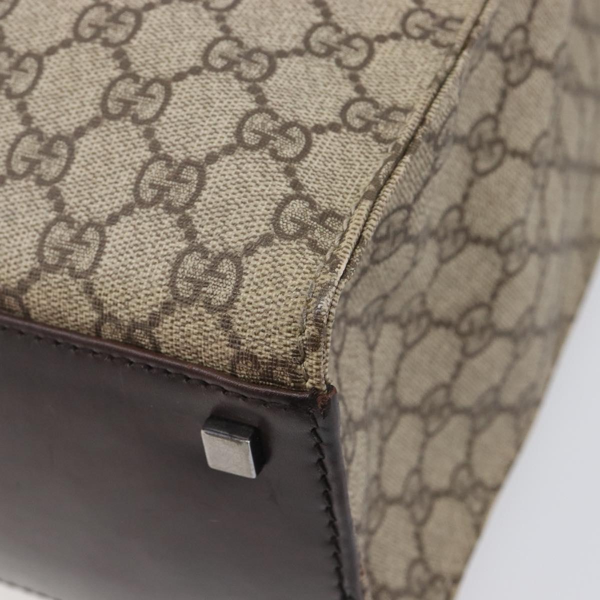 GUCCI GG Supreme Tote Bag PVC Beige 91250 Auth BA16093