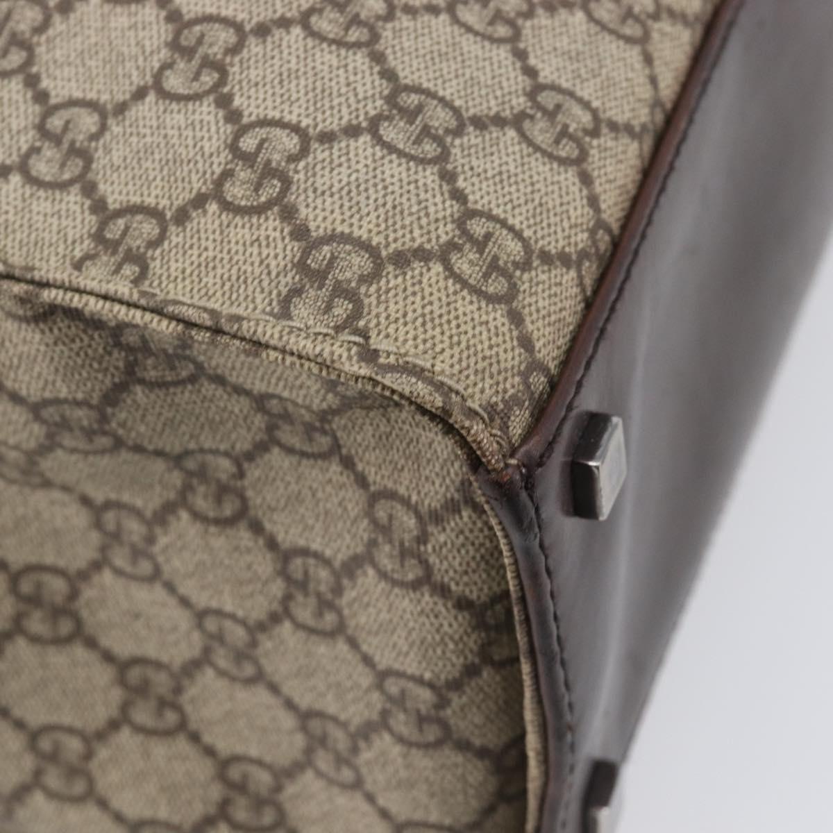 GUCCI GG Supreme Tote Bag PVC Beige 91250 Auth BA16093