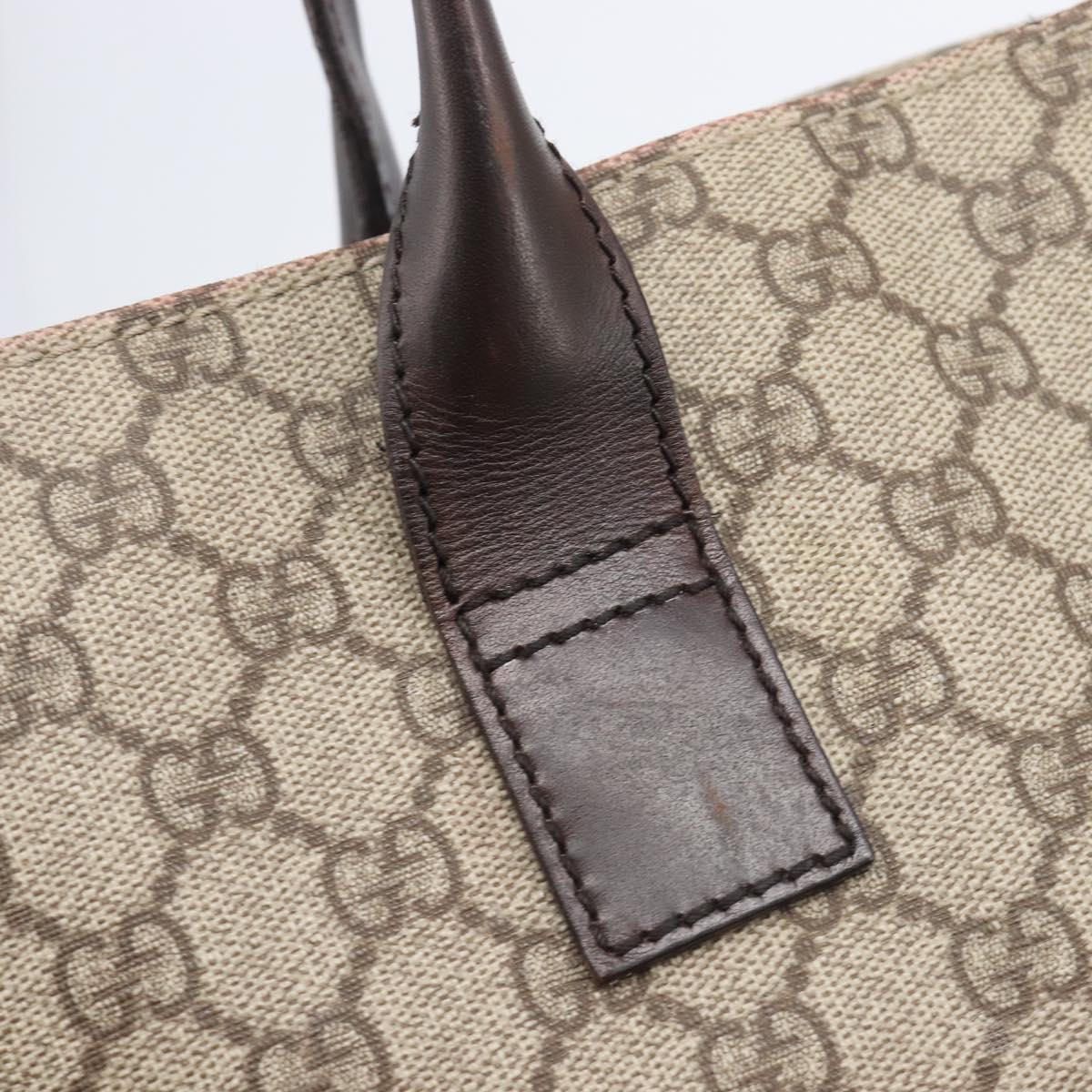 GUCCI GG Supreme Tote Bag PVC Beige 91250 Auth BA16093