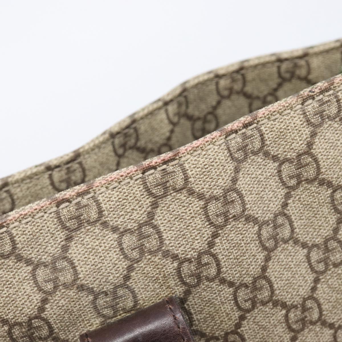 GUCCI GG Supreme Tote Bag PVC Beige 91250 Auth BA16093