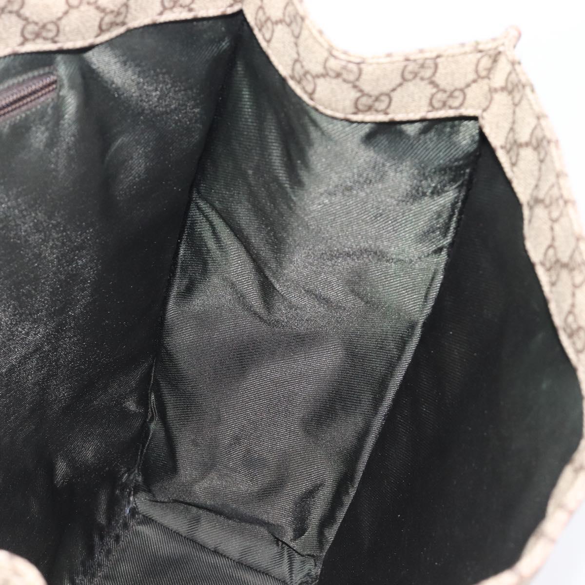 GUCCI GG Supreme Tote Bag PVC Beige 91250 Auth BA16093