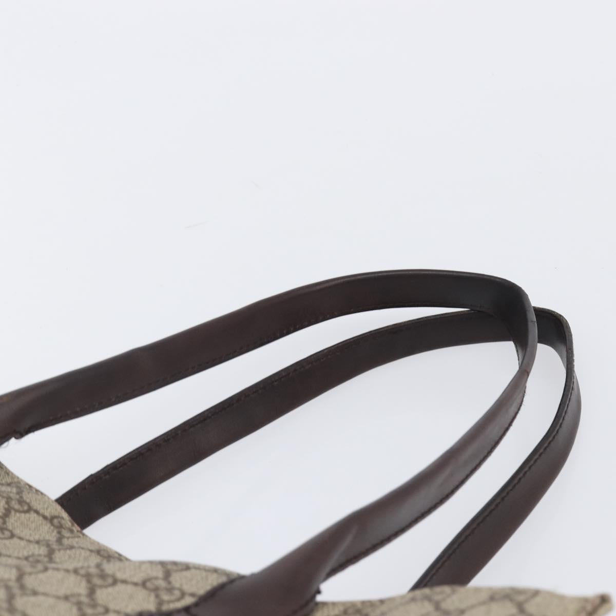 GUCCI GG Supreme Tote Bag PVC Beige 91250 Auth BA16093