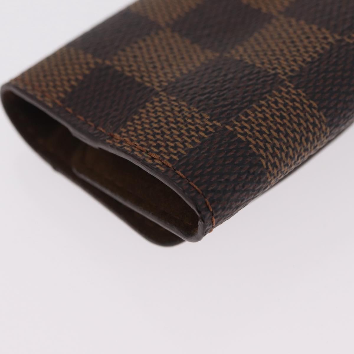 LOUIS VUITTON Damier Ebene Cuffs & Cuff Case Ag925 Silver LV Auth BA16096V