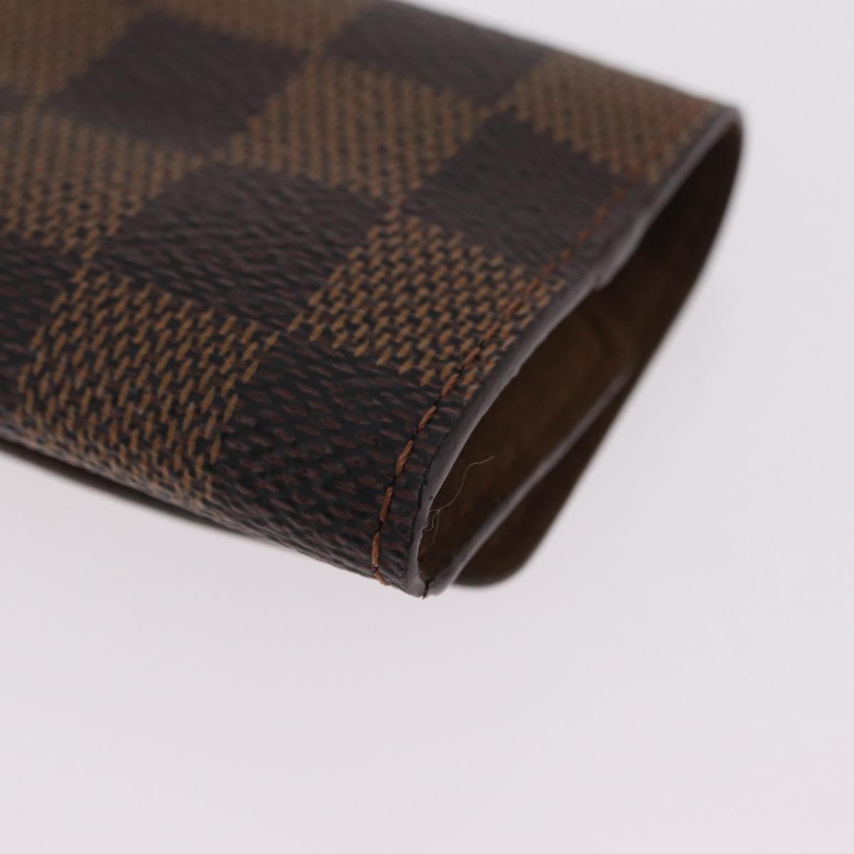 LOUIS VUITTON Damier Ebene Cuffs & Cuff Case Ag925 Silver LV Auth BA16096V