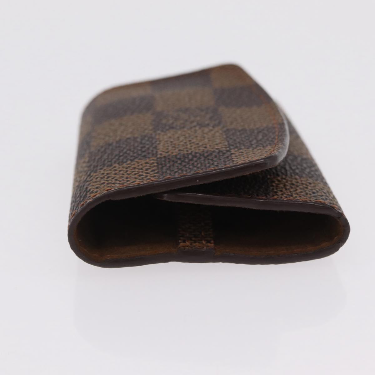 LOUIS VUITTON Damier Ebene Cuffs & Cuff Case Ag925 Silver LV Auth BA16096V