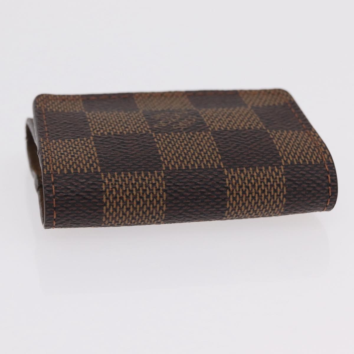 LOUIS VUITTON Damier Ebene Cuffs & Cuff Case Ag925 Silver LV Auth BA16096V