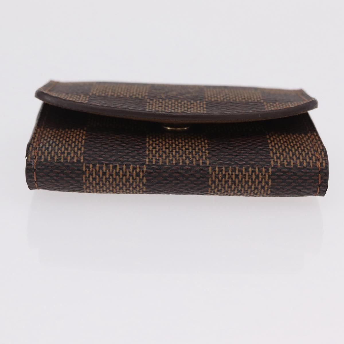 LOUIS VUITTON Damier Ebene Cuffs & Cuff Case Ag925 Silver LV Auth BA16096V