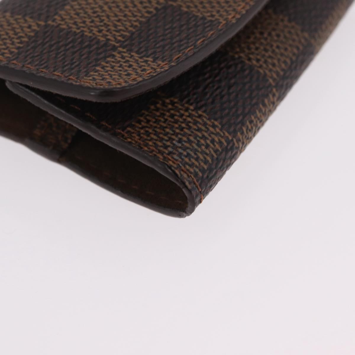 LOUIS VUITTON Damier Ebene Cuffs & Cuff Case Ag925 Silver LV Auth BA16096V