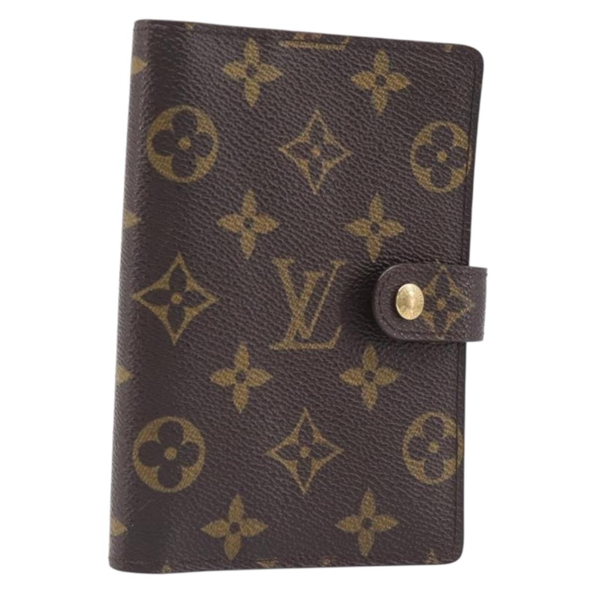 LOUIS VUITTON Monogram Agenda PM Day Planner Cover R20005 LV Auth BA16098