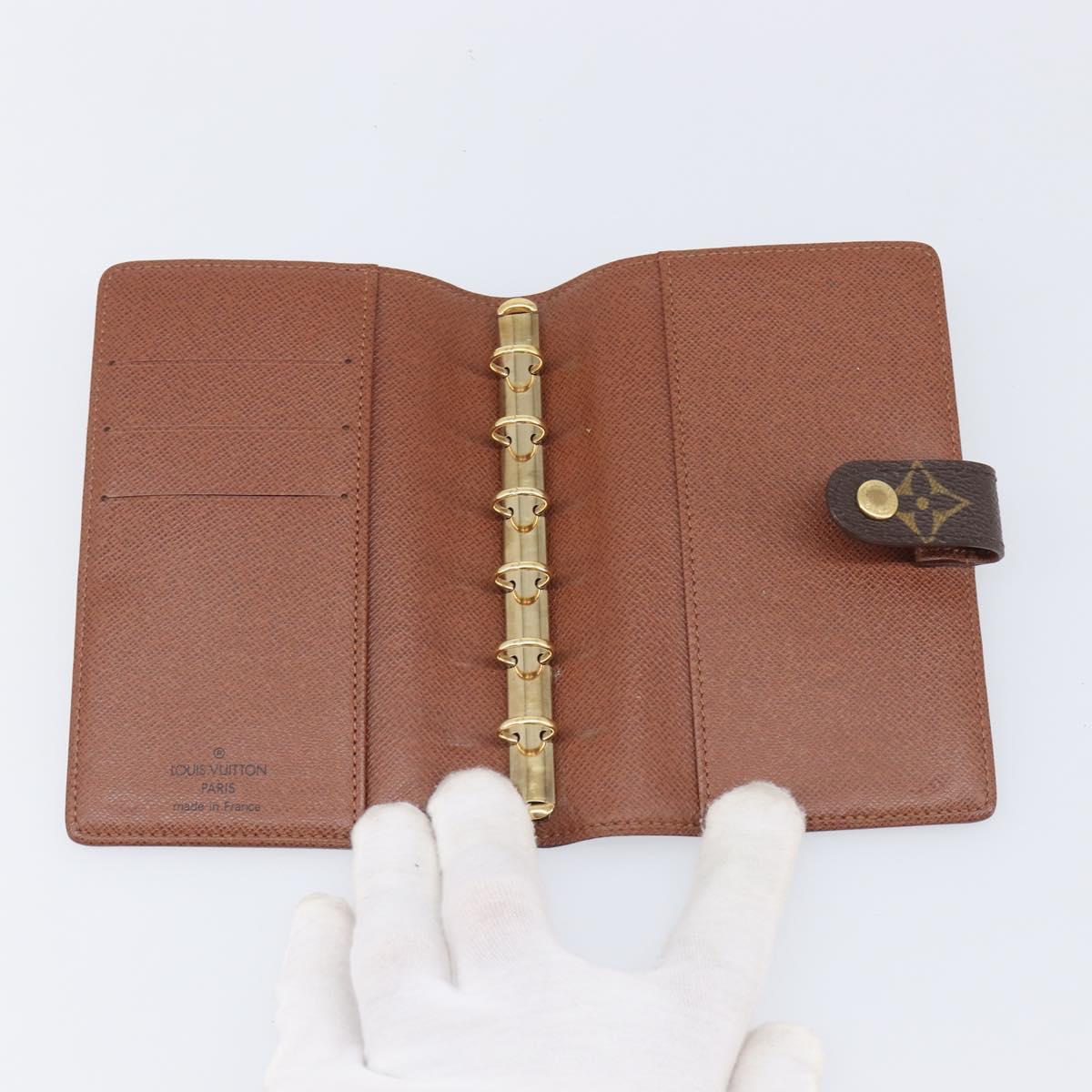 LOUIS VUITTON Monogram Agenda PM Day Planner Cover R20005 LV Auth BA16098