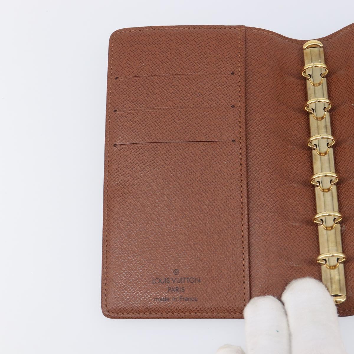 LOUIS VUITTON Monogram Agenda PM Day Planner Cover R20005 LV Auth BA16098