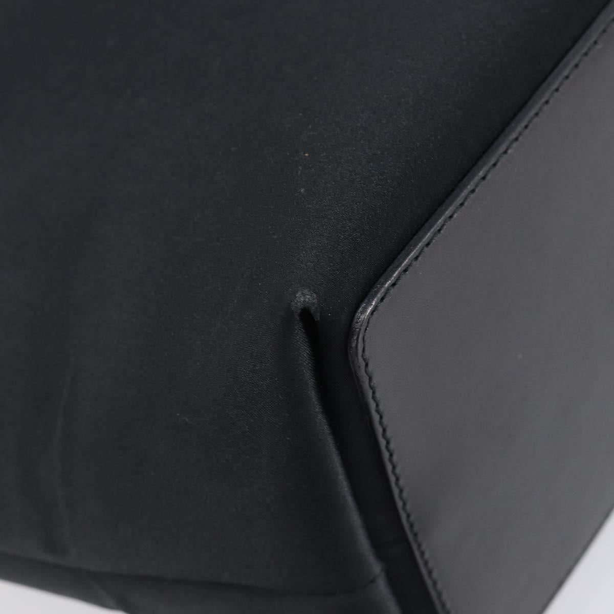 GUCCI Tote Bag Nylon Black Silver 002 1098 Auth BA16099