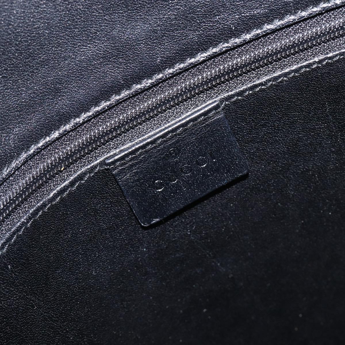 GUCCI Tote Bag Nylon Black Silver 002 1098 Auth BA16099