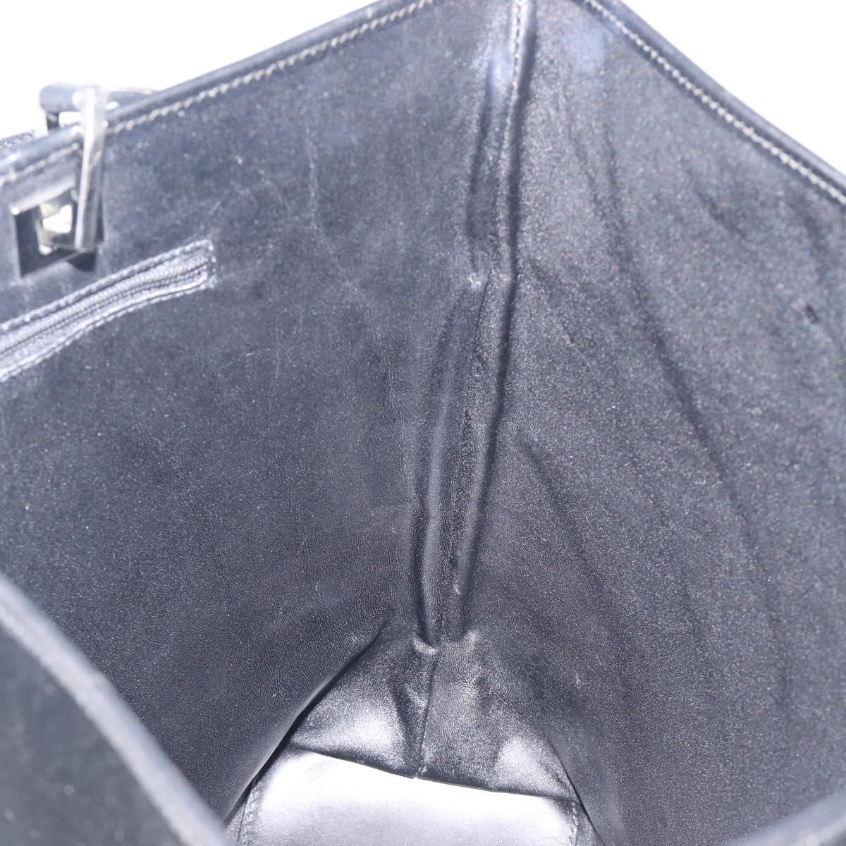 GUCCI Tote Bag Nylon Black Silver 002 1098 Auth BA16099