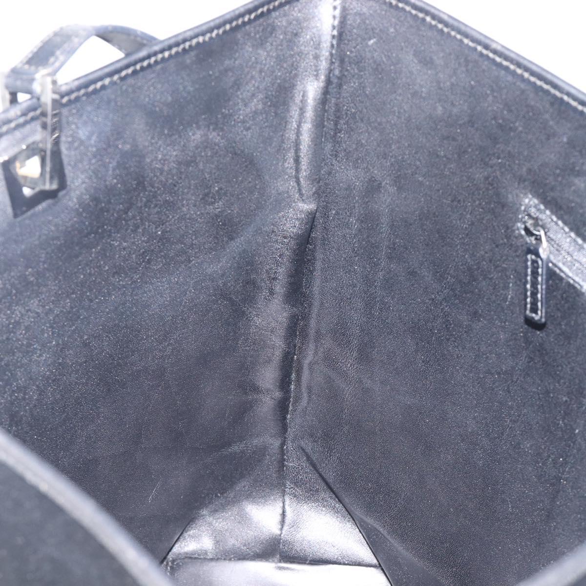 GUCCI Tote Bag Nylon Black Silver 002 1098 Auth BA16099