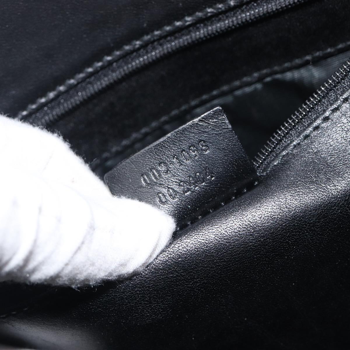 GUCCI Tote Bag Nylon Black Silver 002 1098 Auth BA16099