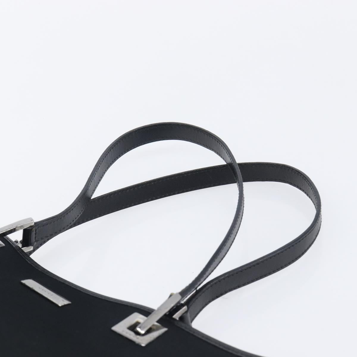 GUCCI Tote Bag Nylon Black Silver 002 1098 Auth BA16099