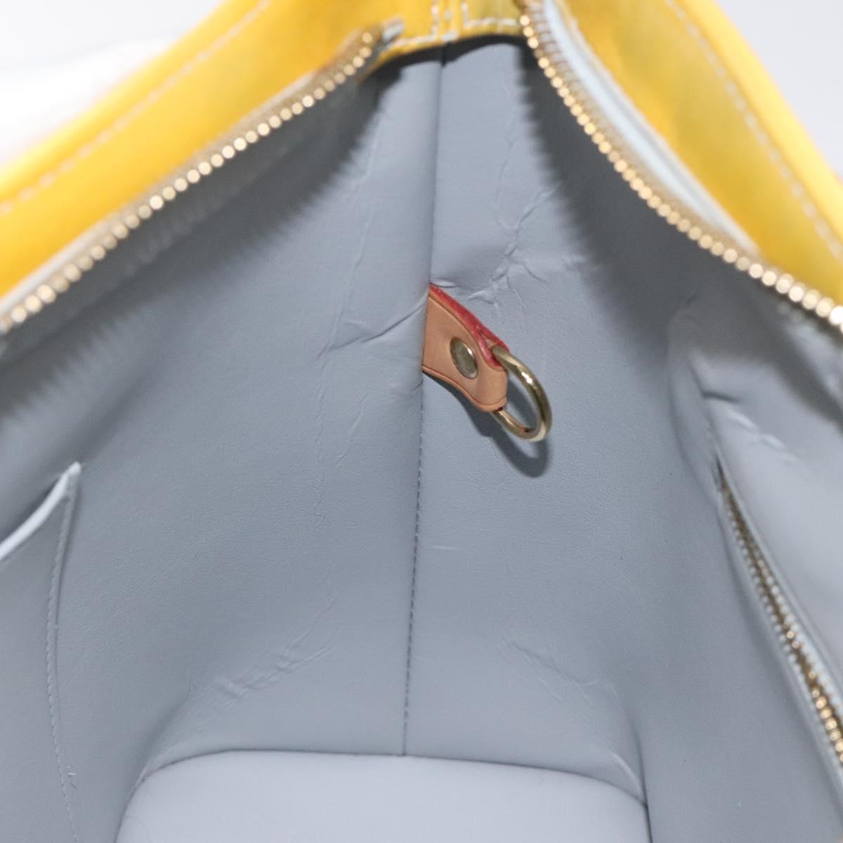 LOUIS VUITTON Monogram Vernis Houston Hand Bag Gris M91053 LV Auth BA1610