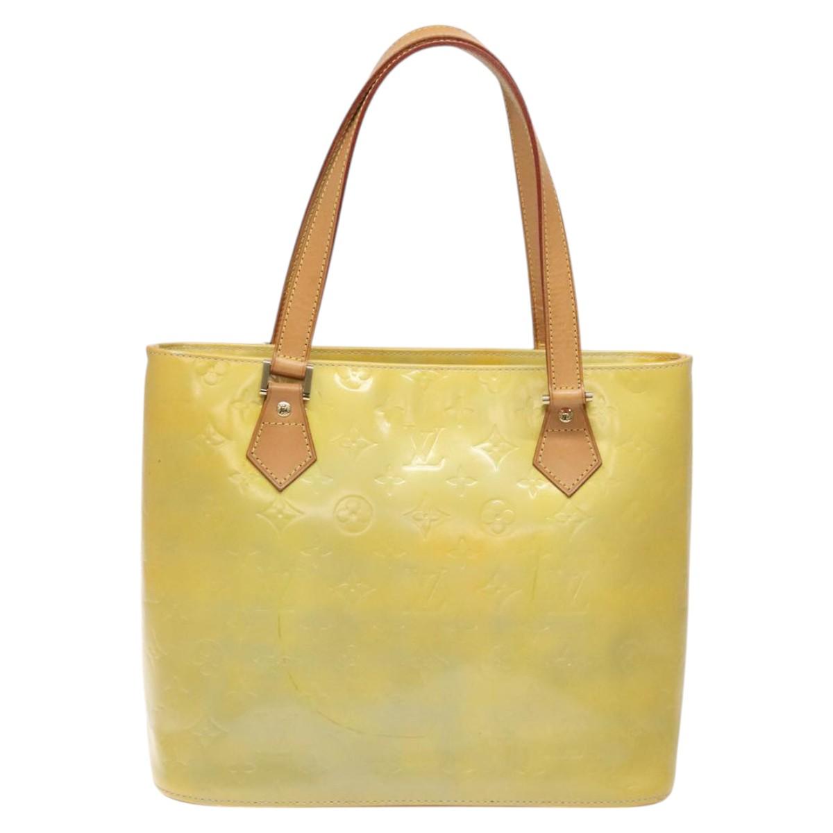 LOUIS VUITTON Monogram Vernis Houston Hand Bag Gris M91053 LV Auth BA1610