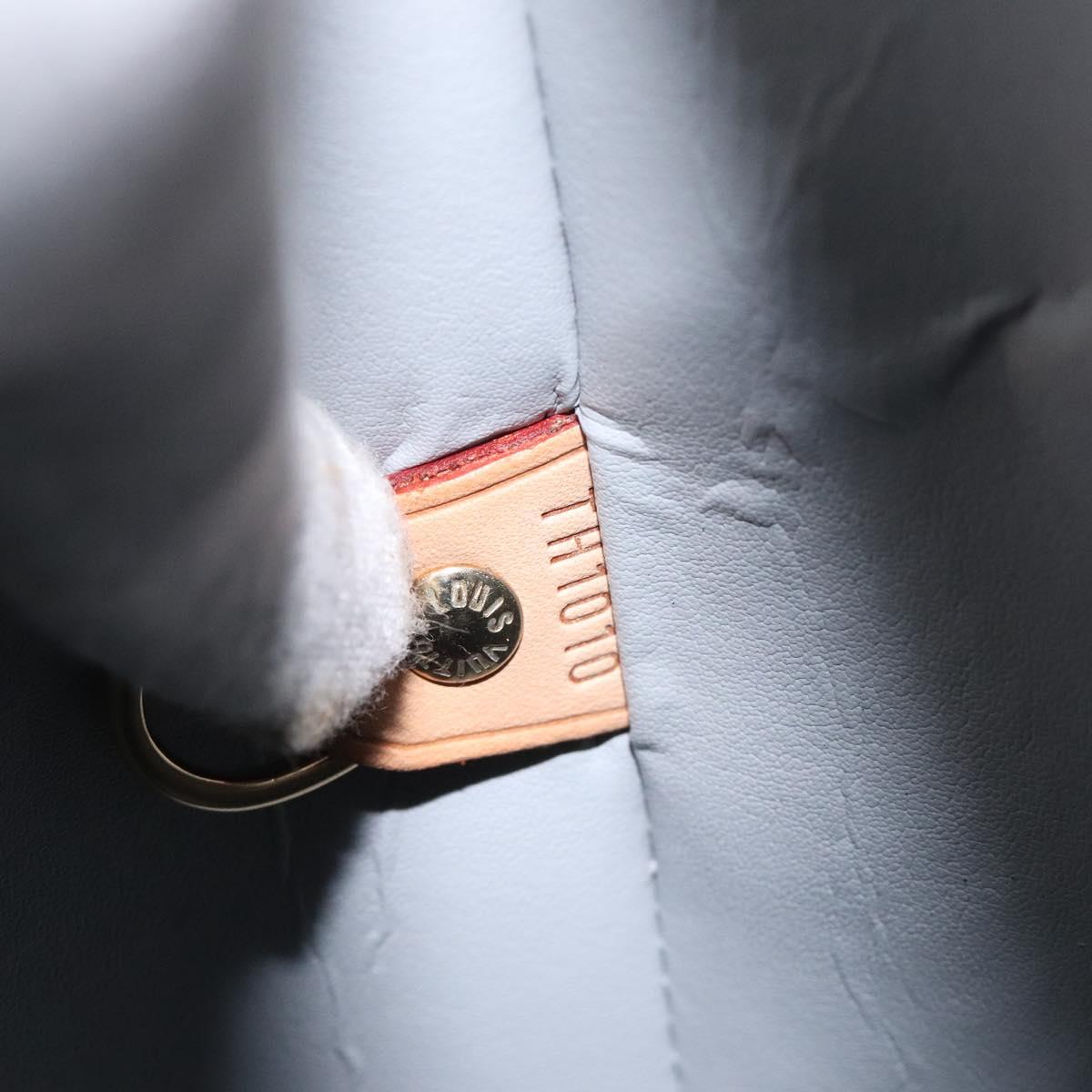 LOUIS VUITTON Monogram Vernis Houston Hand Bag Gris M91053 LV Auth BA1610