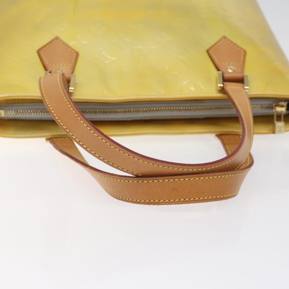 LOUIS VUITTON Monogram Vernis Houston Hand Bag Gris M91053 LV Auth BA1610