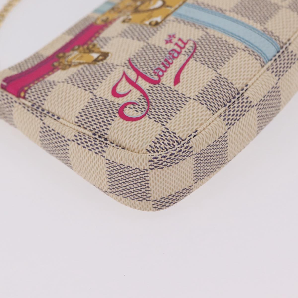LOUIS VUITTON Damier Azur Mini Pochette Accessoires N58010 LV Auth BA16106V