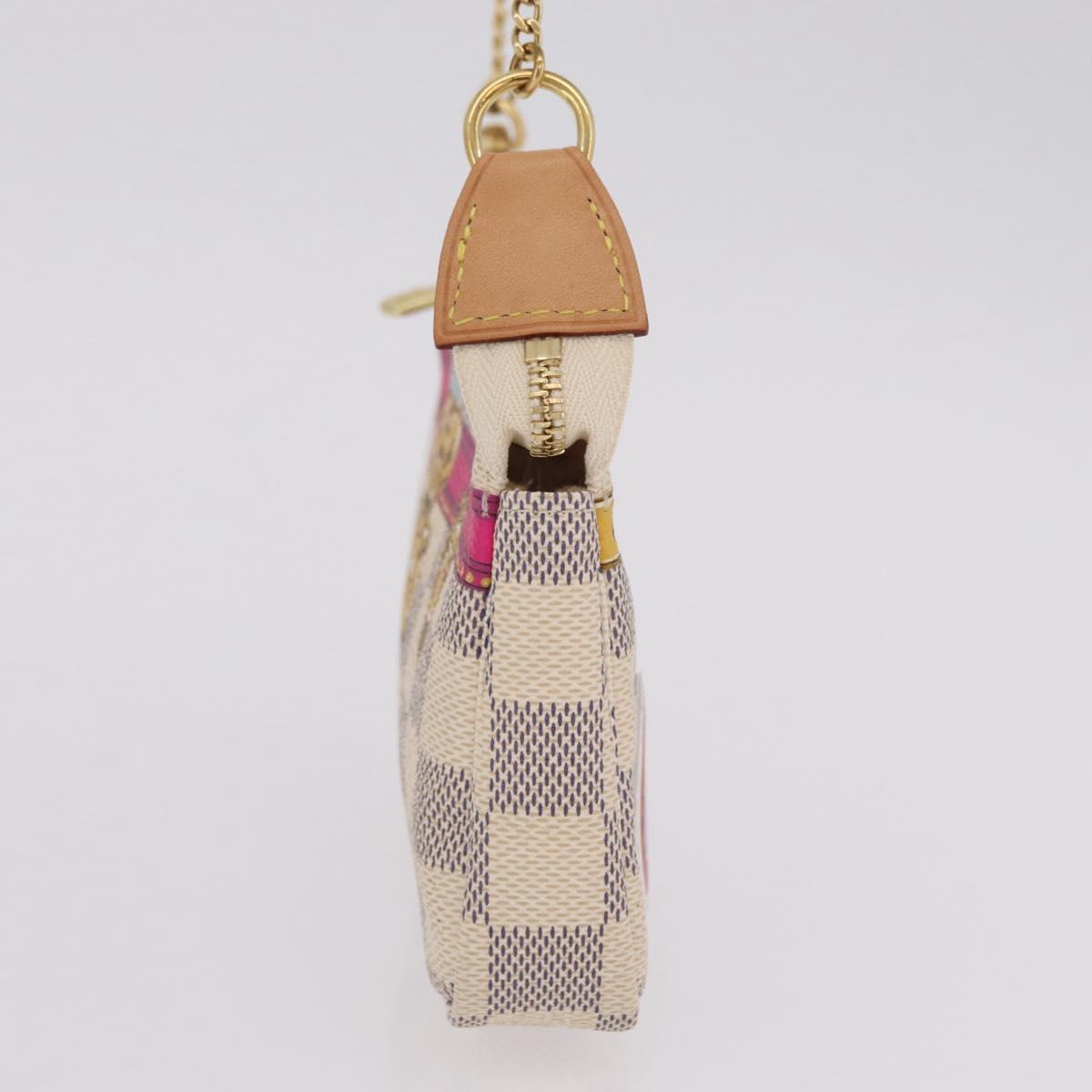LOUIS VUITTON Damier Azur Mini Pochette Accessoires N58010 LV Auth BA16106V