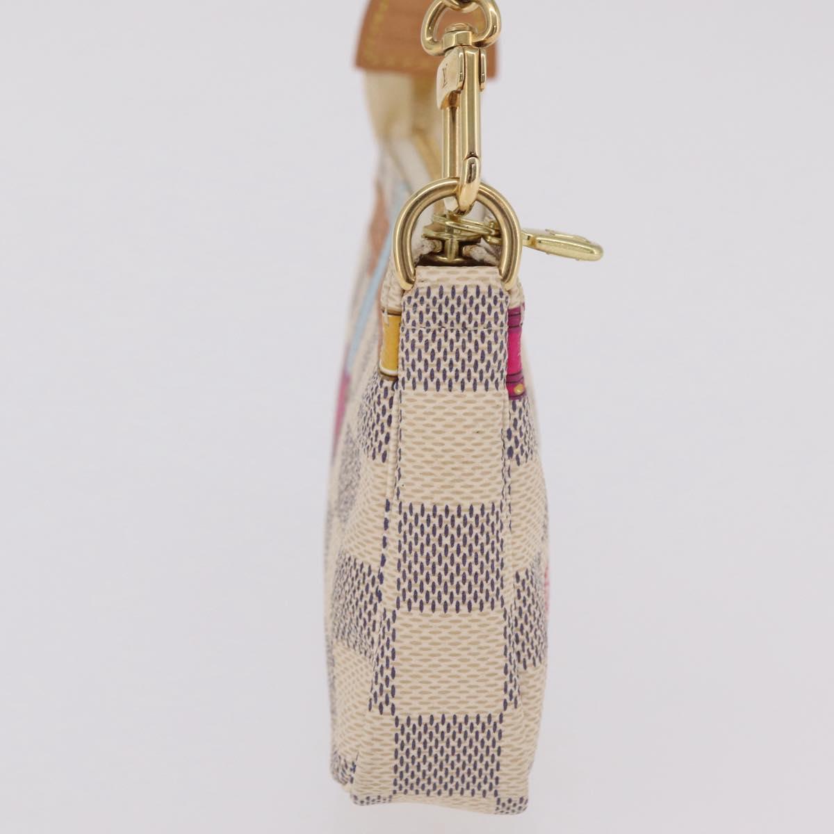 LOUIS VUITTON Damier Azur Mini Pochette Accessoires N58010 LV Auth BA16106V