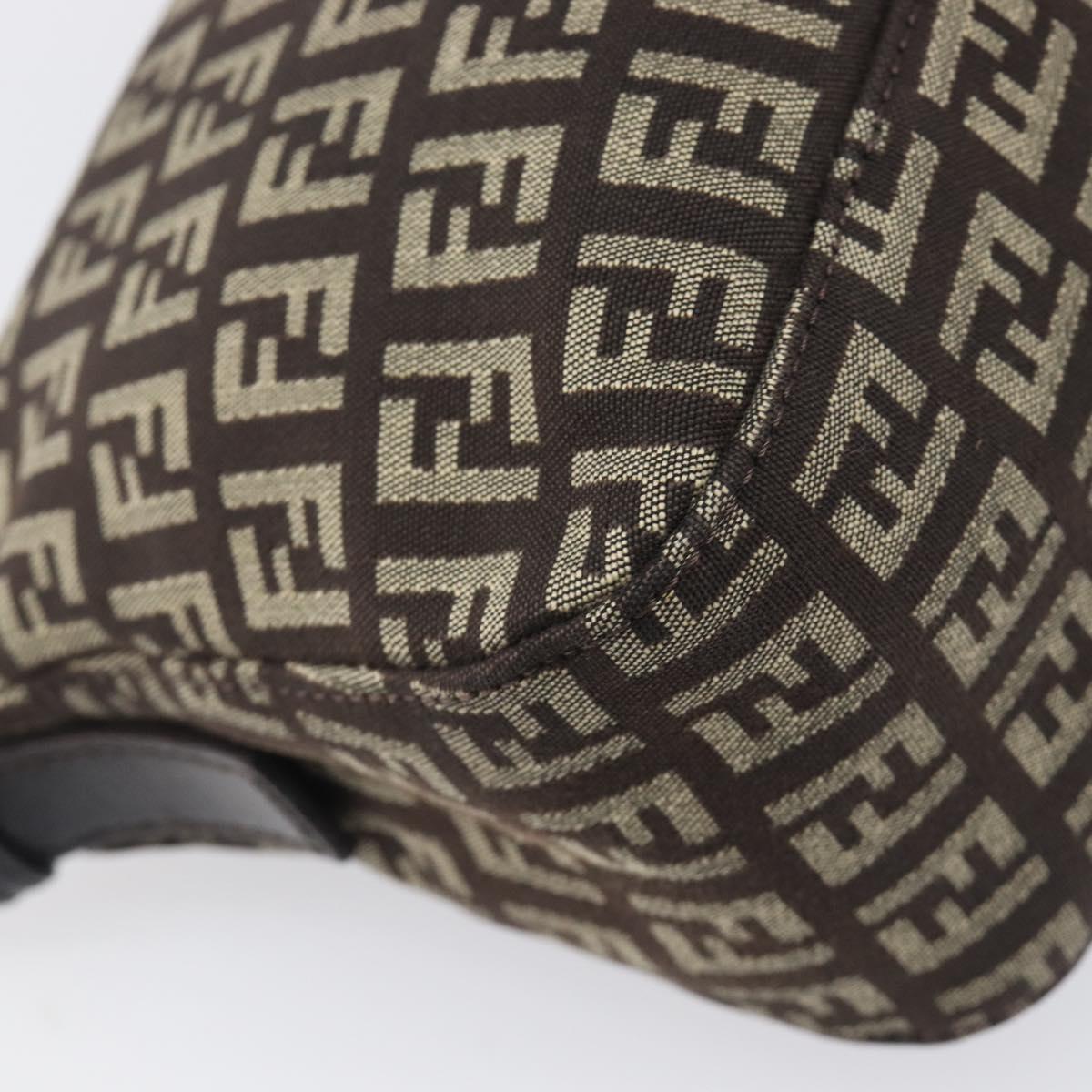 FENDI Zucchino Canvas Mamma Baguette Shoulder Bag Brown 8BR003 Auth BA16107