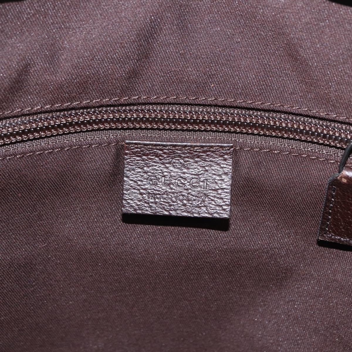 GUCCI GG Canvas Web Sherry Line Hand Bag Beige Silver 131228 Auth BA16110